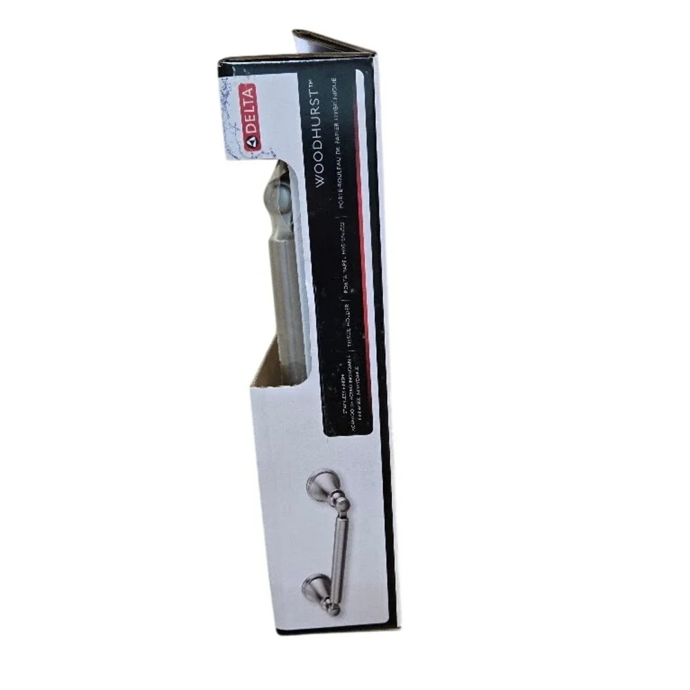 Delta Woodhurst Stainless Tissue Holder Toilet Paper Roll 73250-SS Wall Mount‎